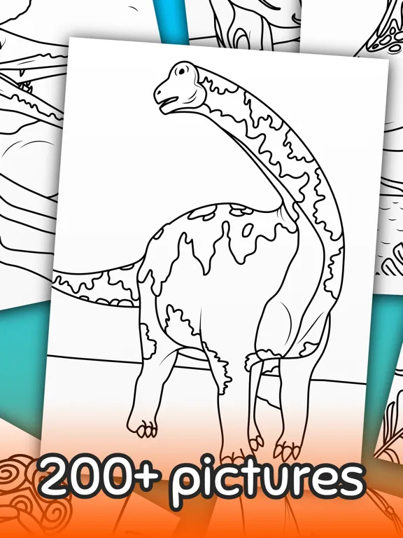 Ảnh chụp màn hình của Dino coloring pages book iPad 