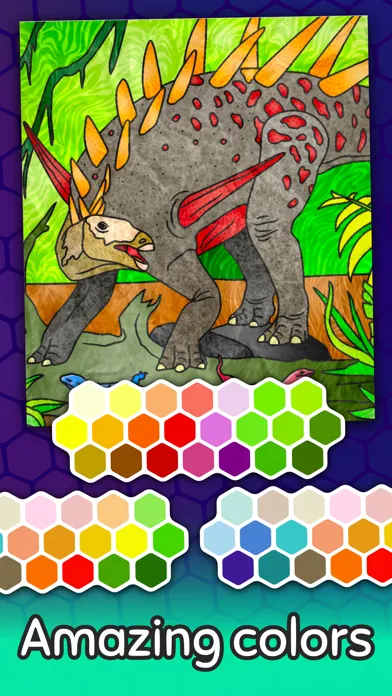 Ảnh chụp màn hình của Dino coloring pages book