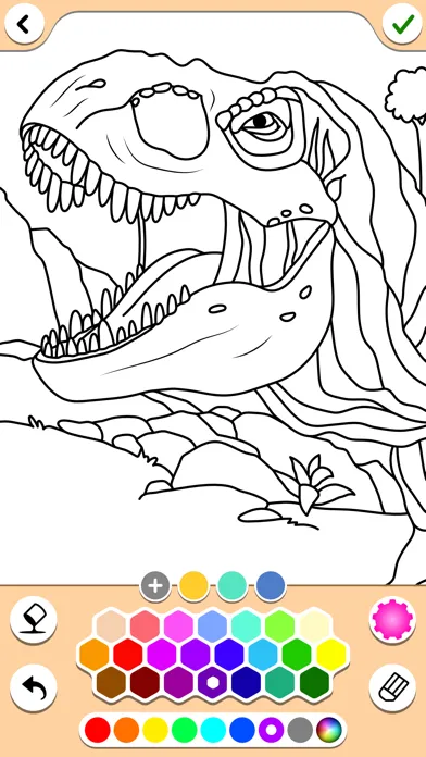 Ảnh chụp màn hình của Dino coloring pages book