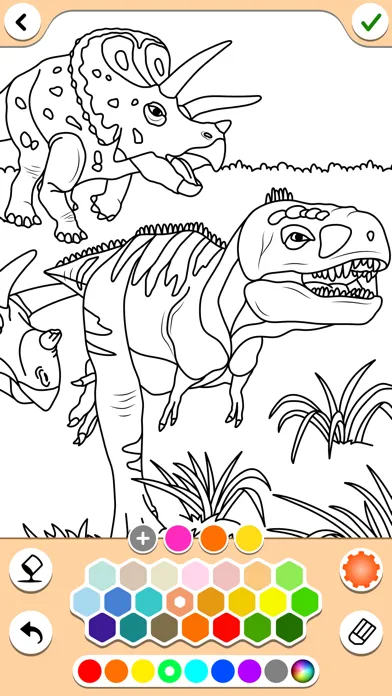 Ảnh chụp màn hình của Dino coloring pages book
