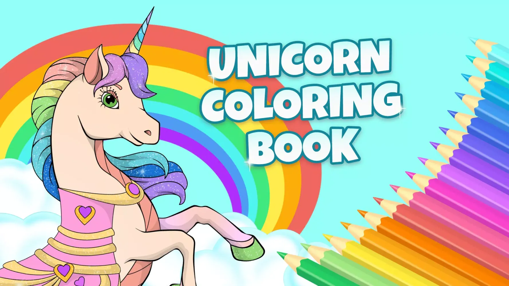Unicorn Dress Up Coloring Book Screenshots