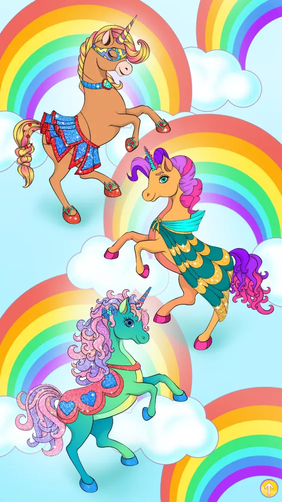Unicorn Dress Up Coloring Book Screenshots