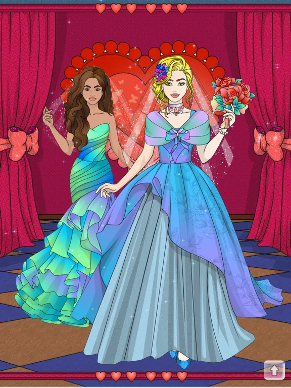 Screenshot di Wedding Dress Up Coloring Book iPad 