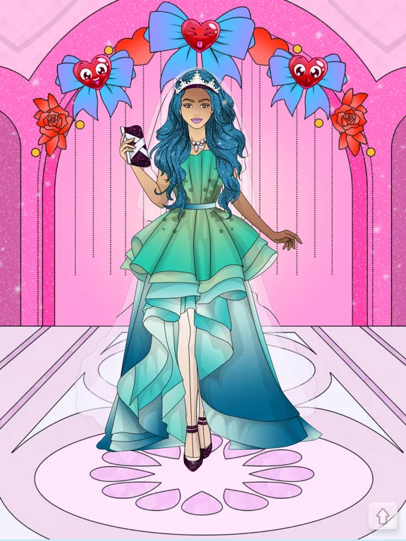 Screenshot di Wedding Dress Up Coloring Book iPad 