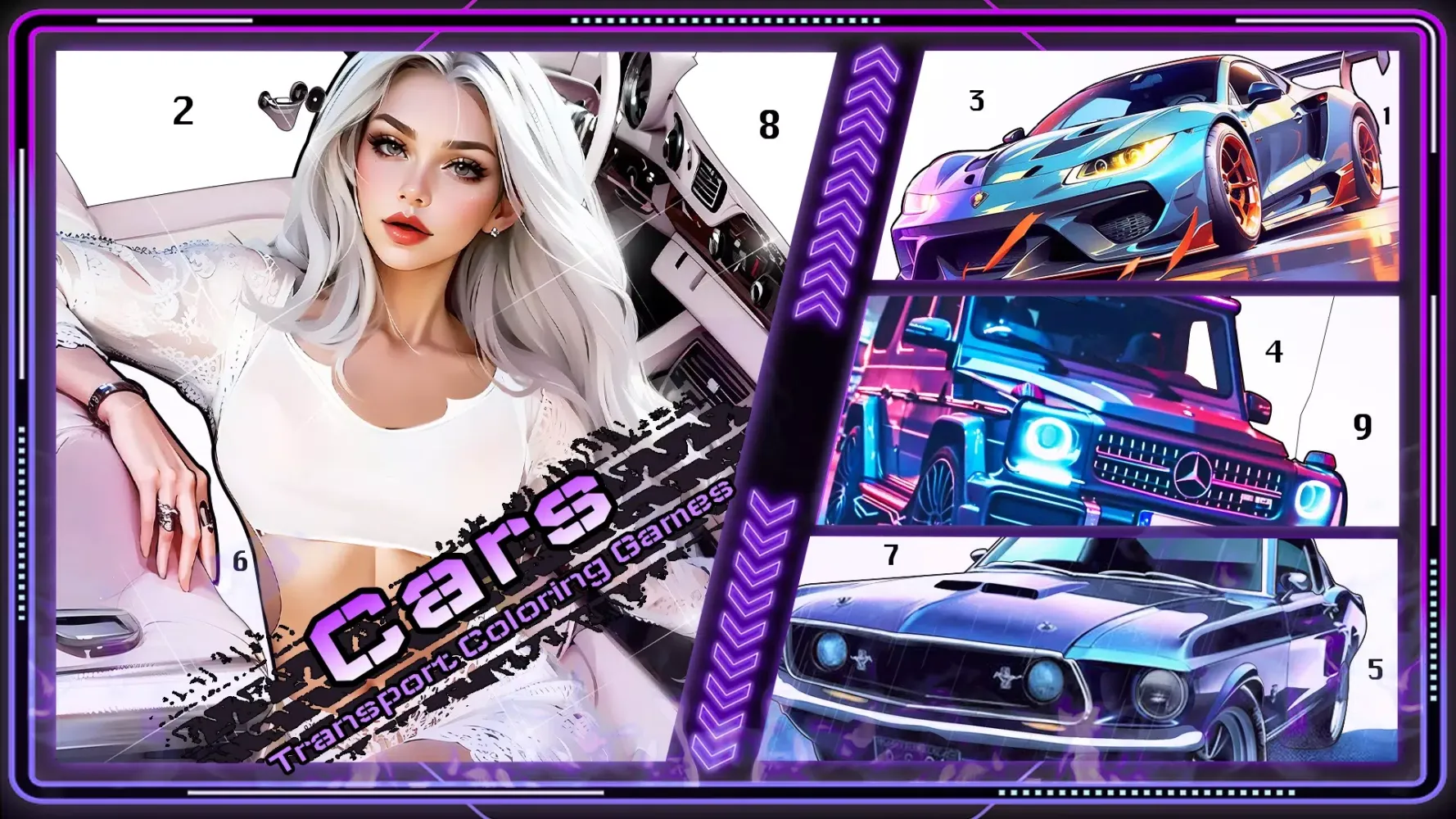 Cars, Transport Coloring Games Screenshots