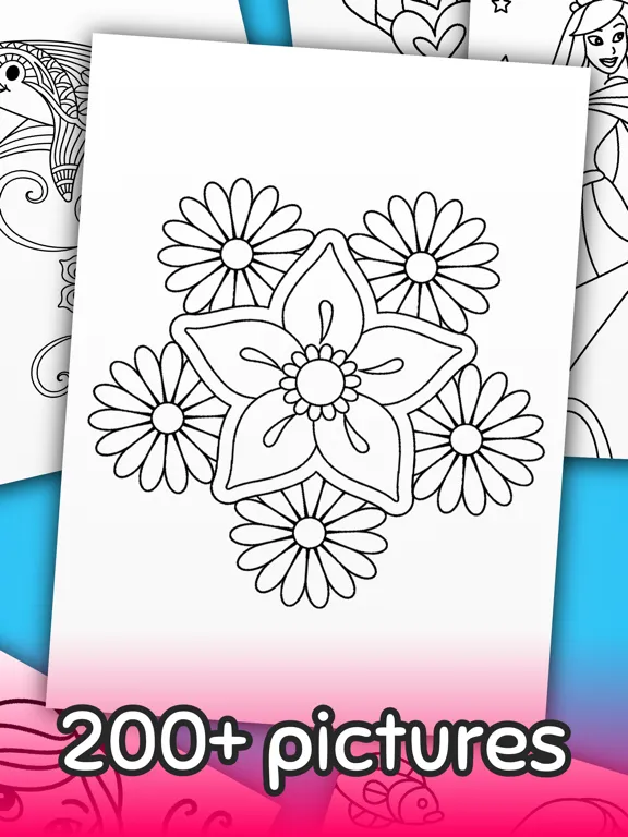 Coloring book 4 girls iPad  Screenshots