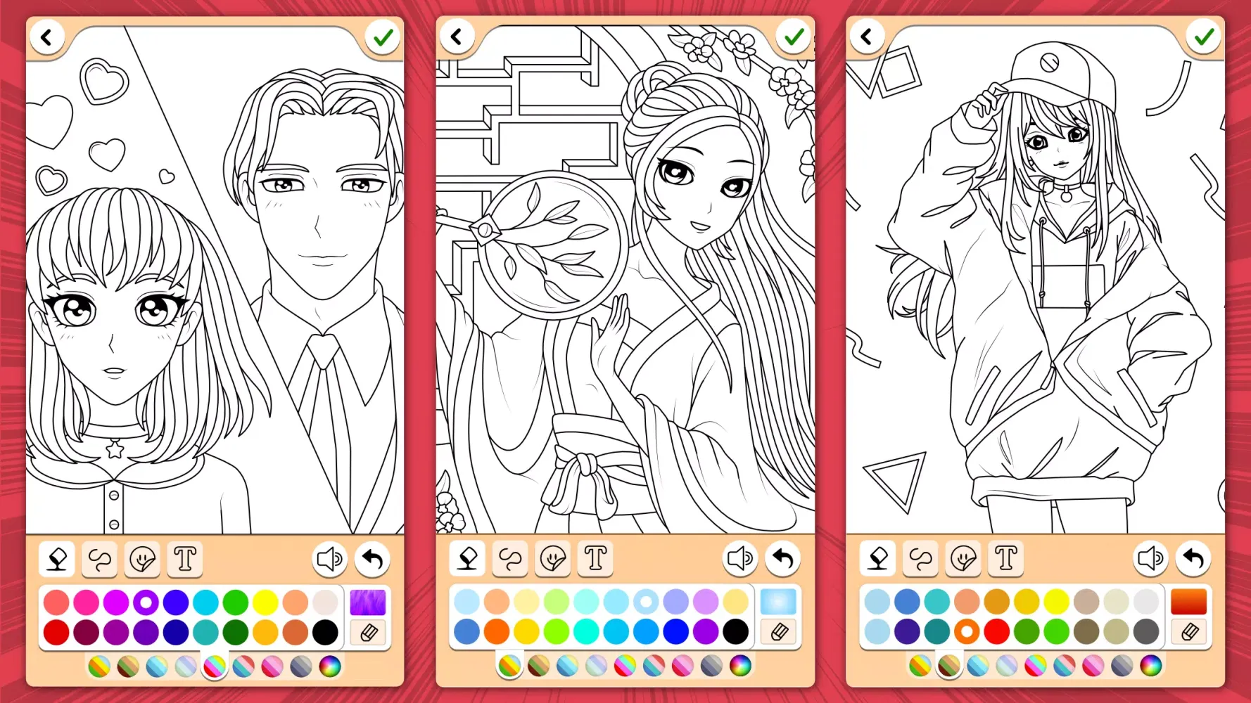 Manga Coloring Book Screenshots