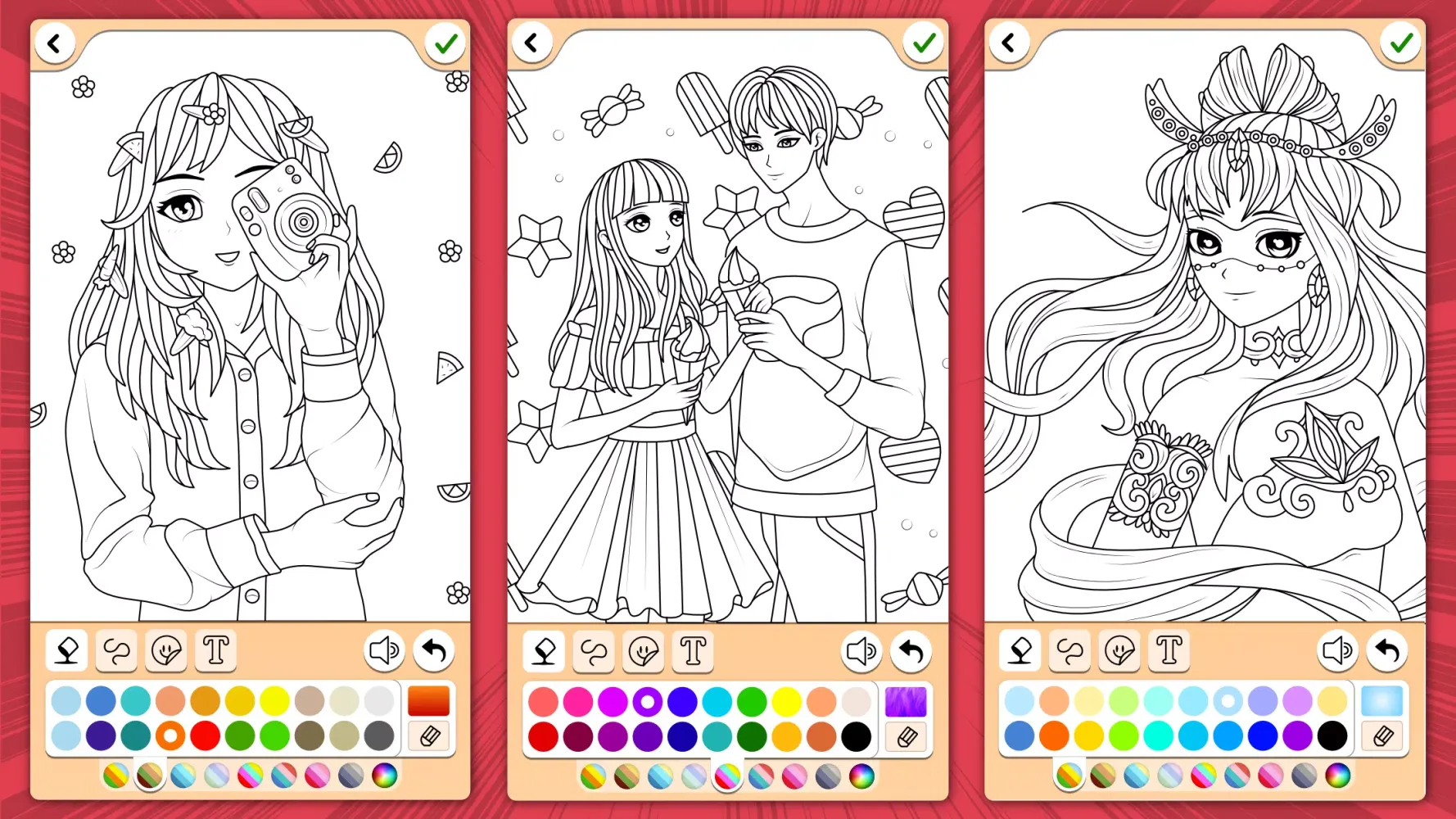 Manga Coloring Book Screenshots