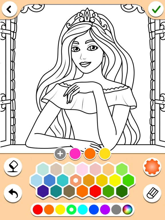Screenshot di Princess coloring book 4 girls iPad 