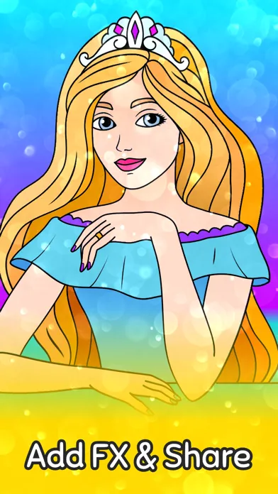 Screenshot di Princess coloring book 4 girls