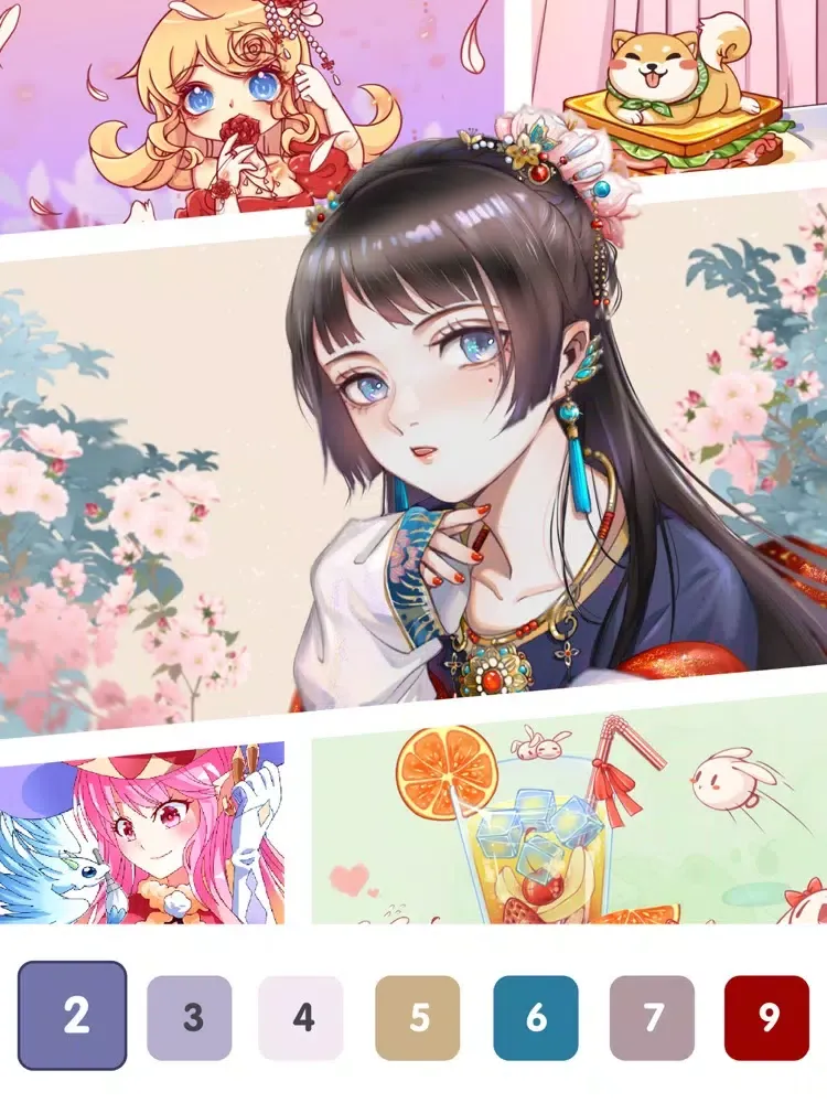 数字填色-秘密花园涂色画画游戏 iPad  سکرین شاٹس