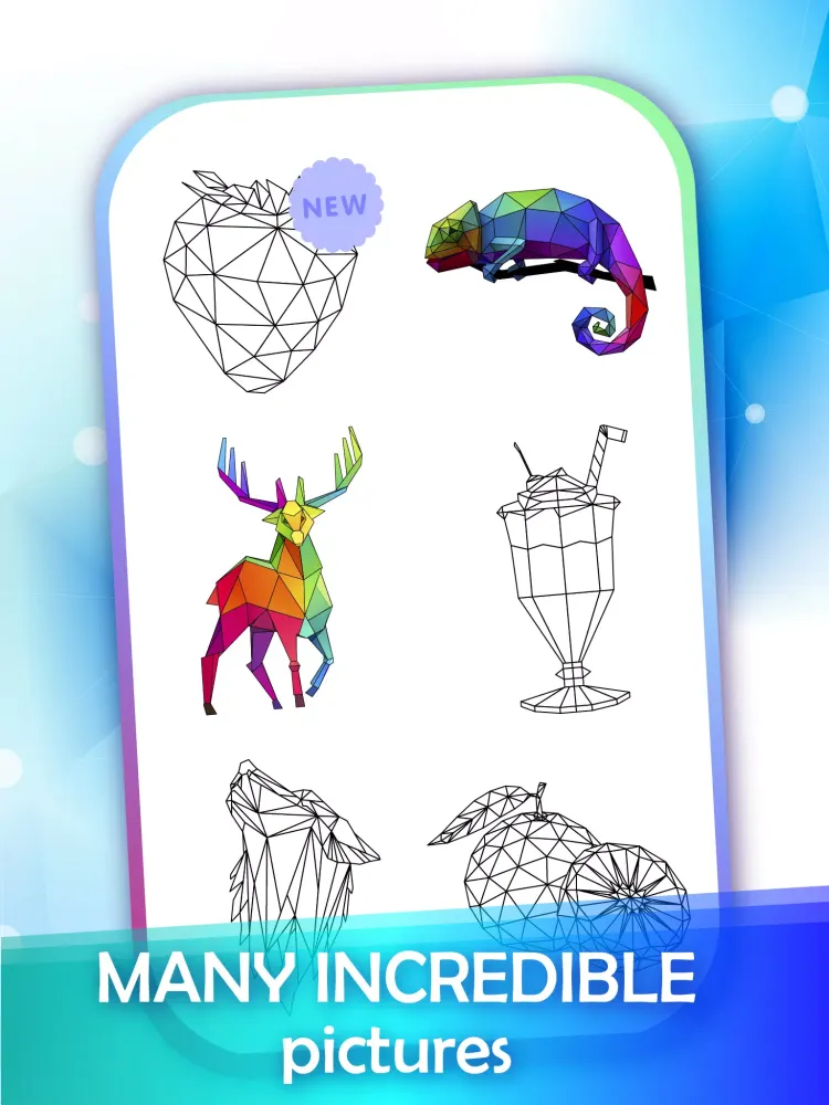 Ảnh chụp màn hình của Poly Art Puzzle Coloring Book