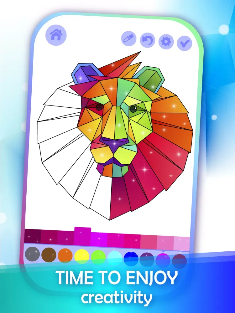 Ảnh chụp màn hình của Poly Art Puzzle Coloring Book