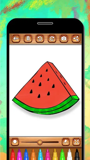 Fruits Coloring & Drawing Book Ekran Görüntüleri
