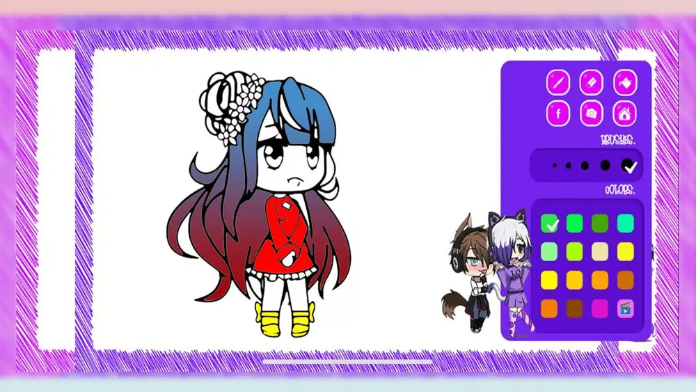 Zrzuty ekranu Gacha Life Coloring Book
