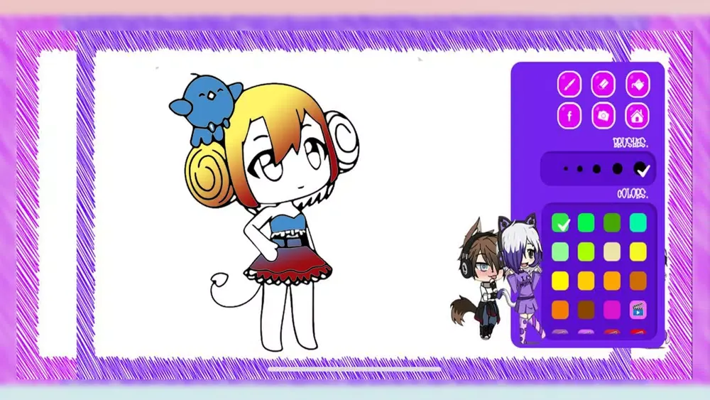 Zrzuty ekranu Gacha Life Coloring Book