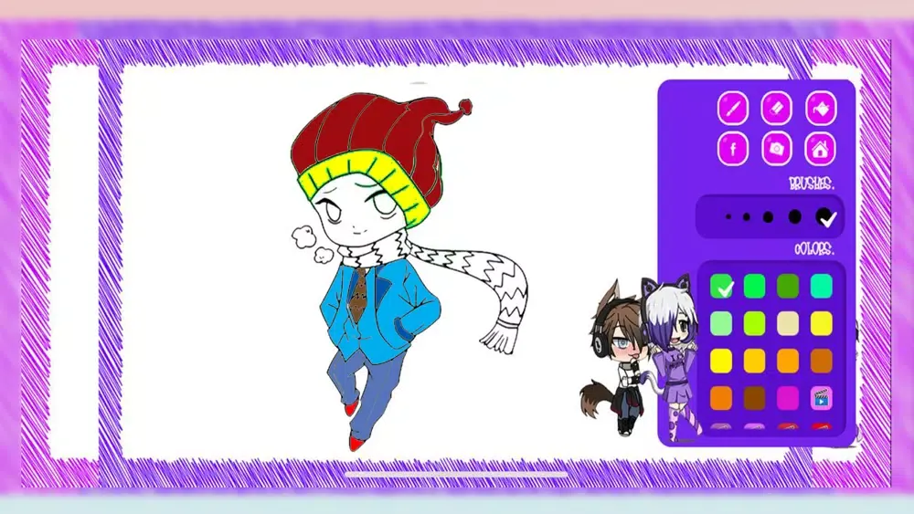 Zrzuty ekranu Gacha Life Coloring Book