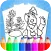 Learn coloring book cartoon