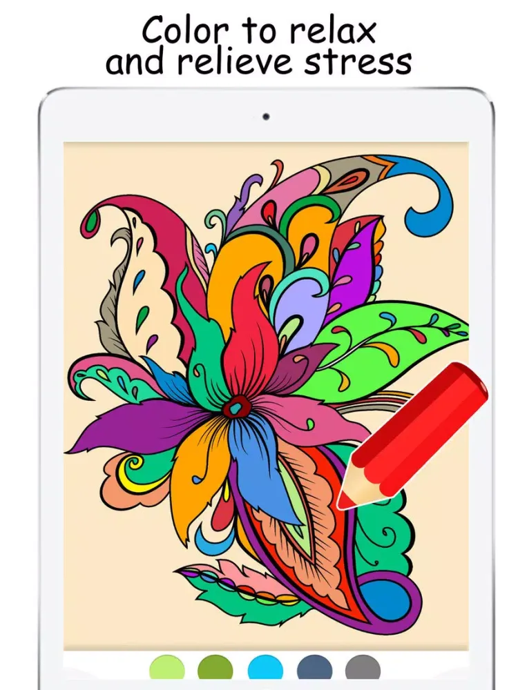 Скриншоты Fantastic Color Therapy Coloring Book For Adults iPad 