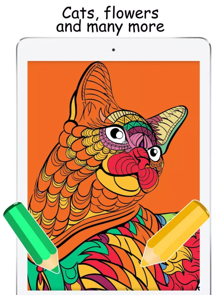 Скриншоты Fantastic Color Therapy Coloring Book For Adults iPad 