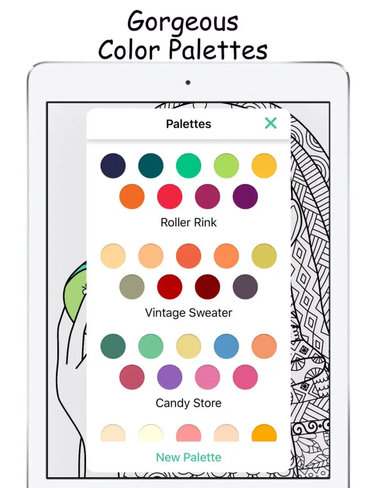 Скриншоты Fantastic Color Therapy Coloring Book For Adults iPad 