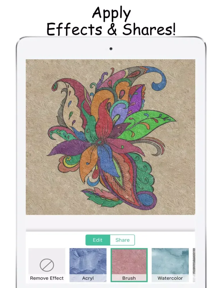 Скриншоты Fantastic Color Therapy Coloring Book For Adults iPad 