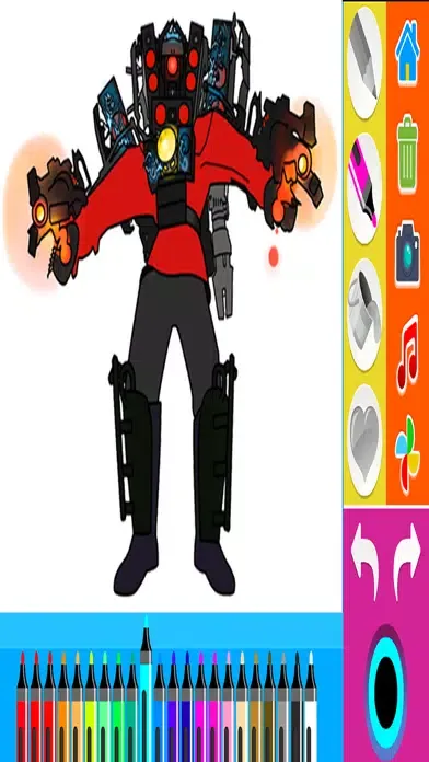 تصاویر Titan TV Man Coloring