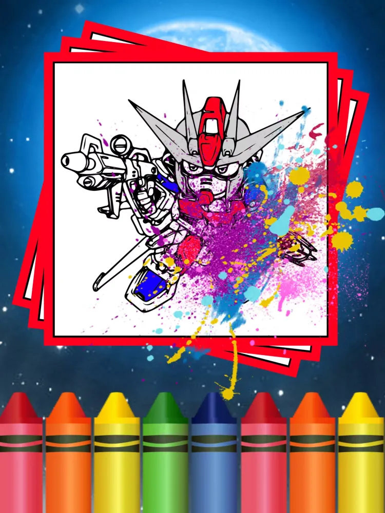 Capturas de pantalla de Coloring Gundam Robot Team