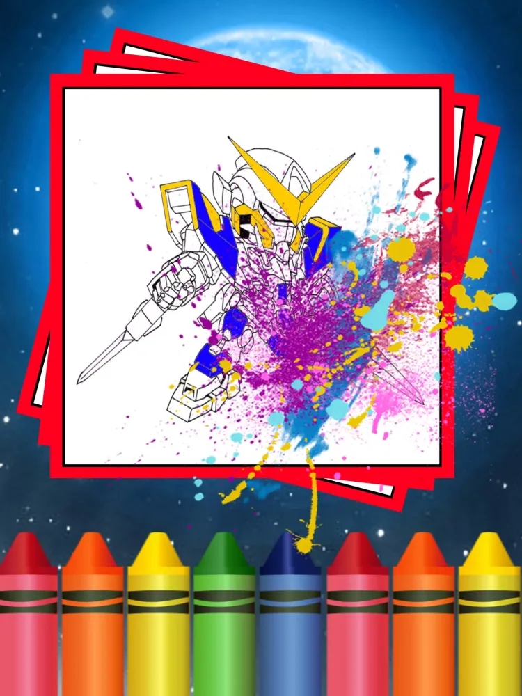 Capturas de pantalla de Coloring Gundam Robot Team