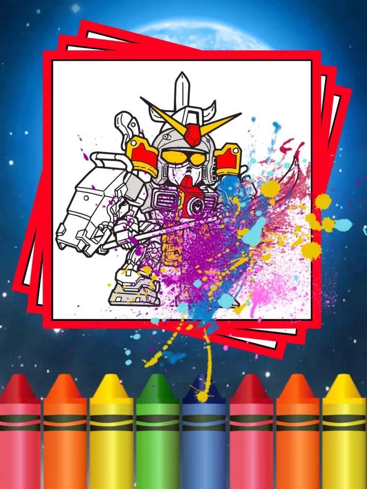 Capturas de pantalla de Coloring Gundam Robot Team