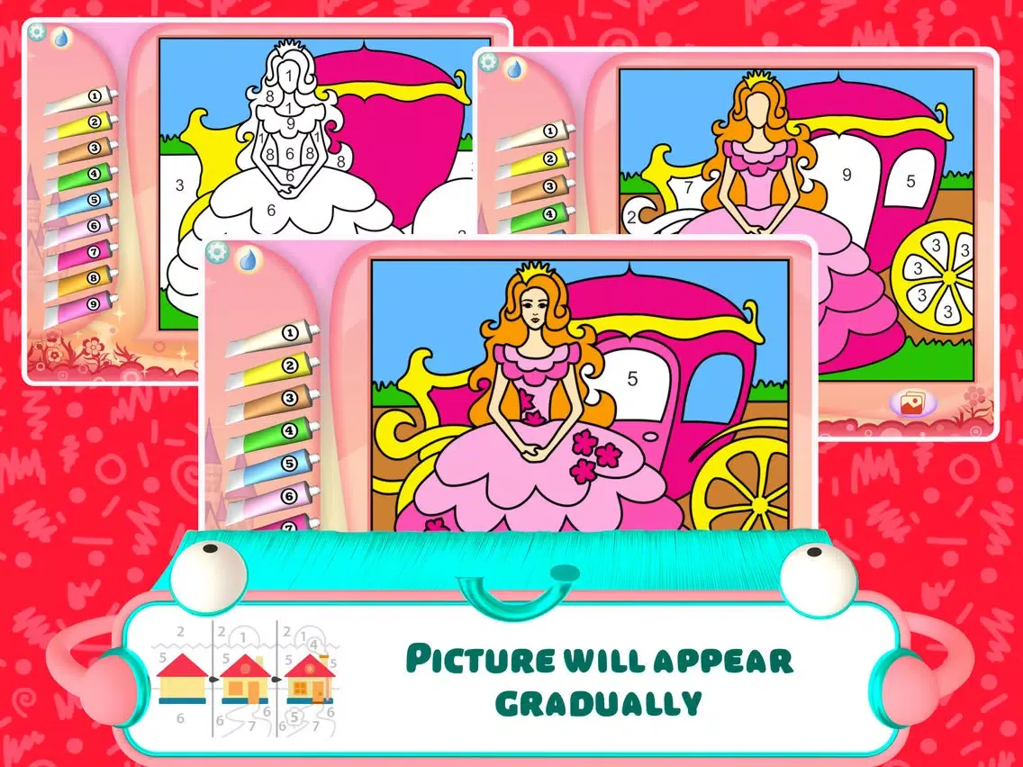 Capturas de pantalla de Pretty Princess Coloring Book+ iPad 