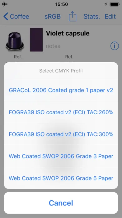 Tangkapan skrin Color Quality Control