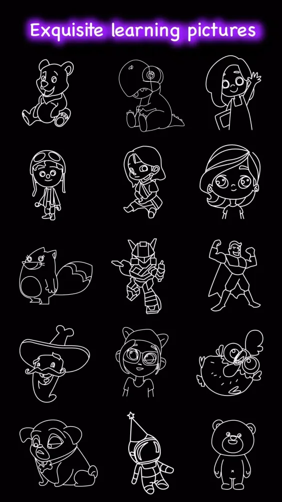 ภาพหน้าจอของ Learn to Draw Glow Cartoon