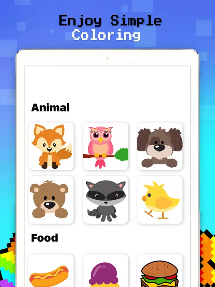 صور Color by Number - RAINBOW iPad 