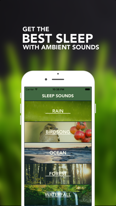 iSleep - Natural relaxing ambient sounds for sleeping, meditation & yoga Ekran Görüntüleri