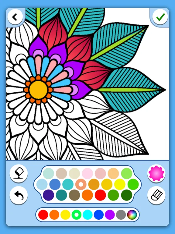 Flower mandala coloringbook iPad  स्क्रीनशॉट