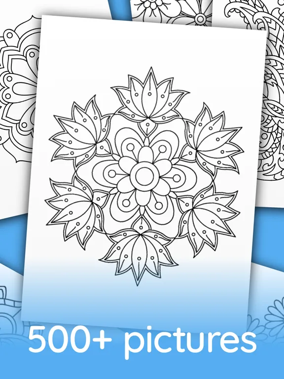 Flower mandala coloringbook iPad  स्क्रीनशॉट