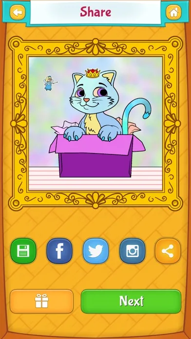 Capturas de tela do Kitty Cat Coloring Pages