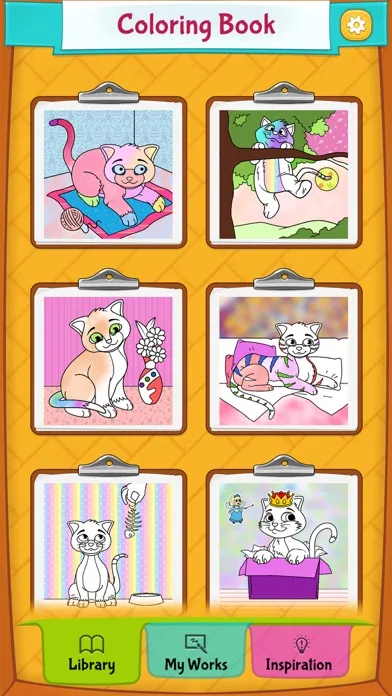 Capturas de tela do Kitty Cat Coloring Pages