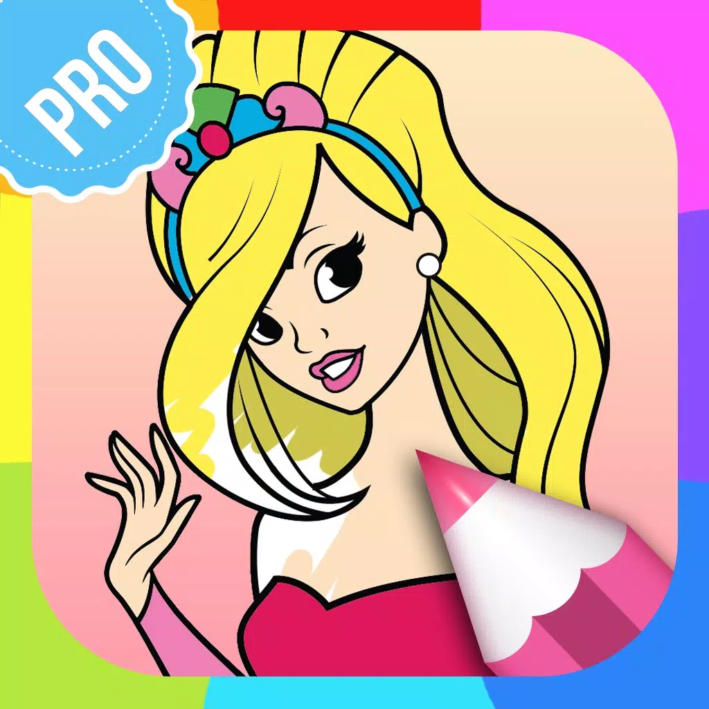 Princess Coloring Games for Kids - Colouring Book for Girls PRO