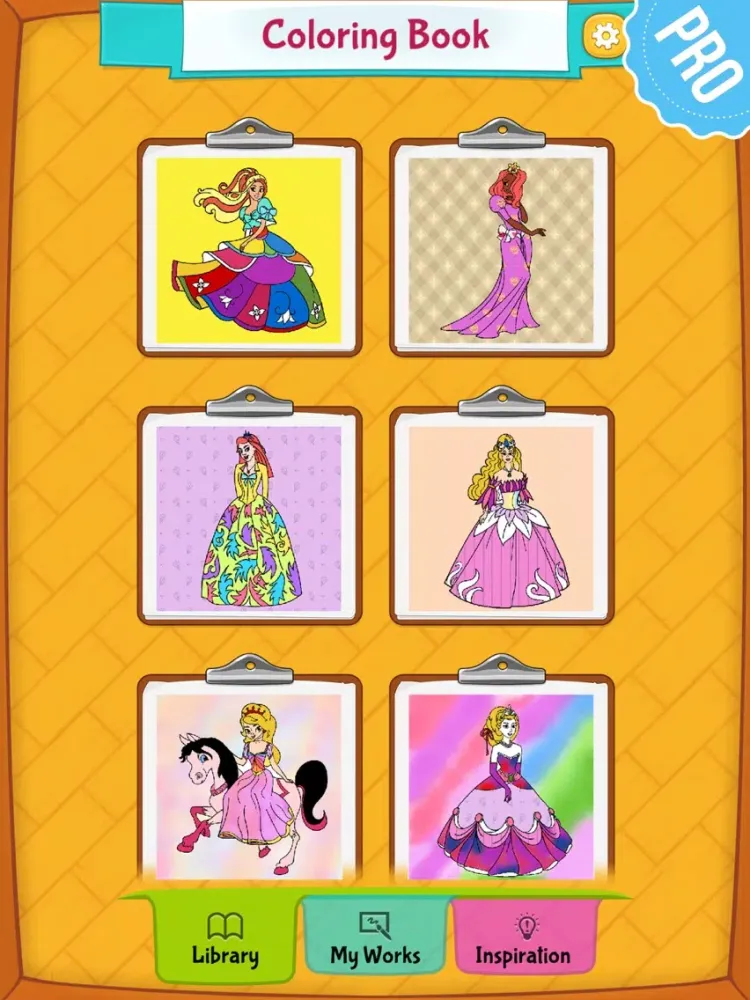 Princess Coloring Games for Kids - Colouring Book for Girls PRO iPad  Screenshots