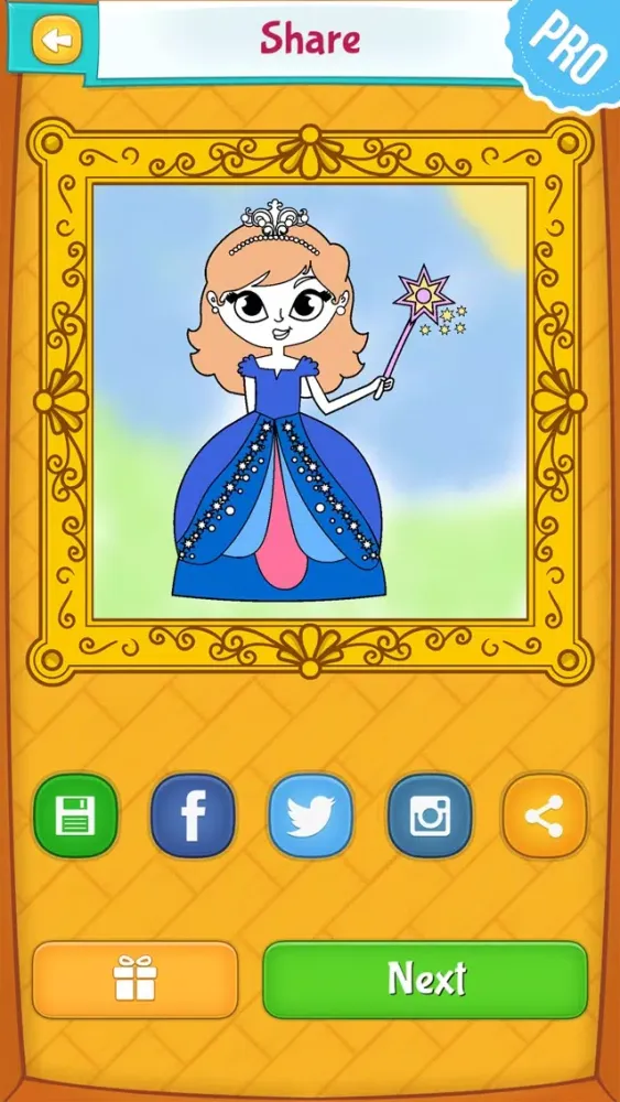 Princess Coloring Games for Kids - Colouring Book for Girls PRO Screenshots