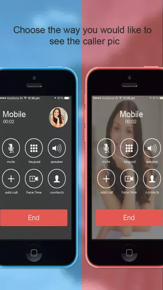 callerPic - get caller photo on calling screen by addressbook contacts sync with friends profile pics from social media sites स्क्रीनशॉट