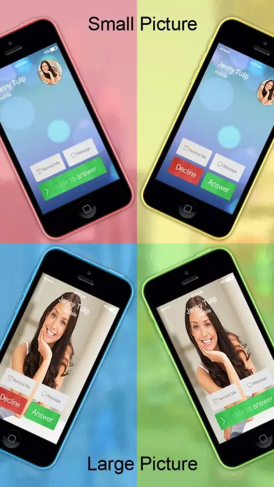 callerPic - get caller photo on calling screen by addressbook contacts sync with friends profile pics from social media sites स्क्रीनशॉट
