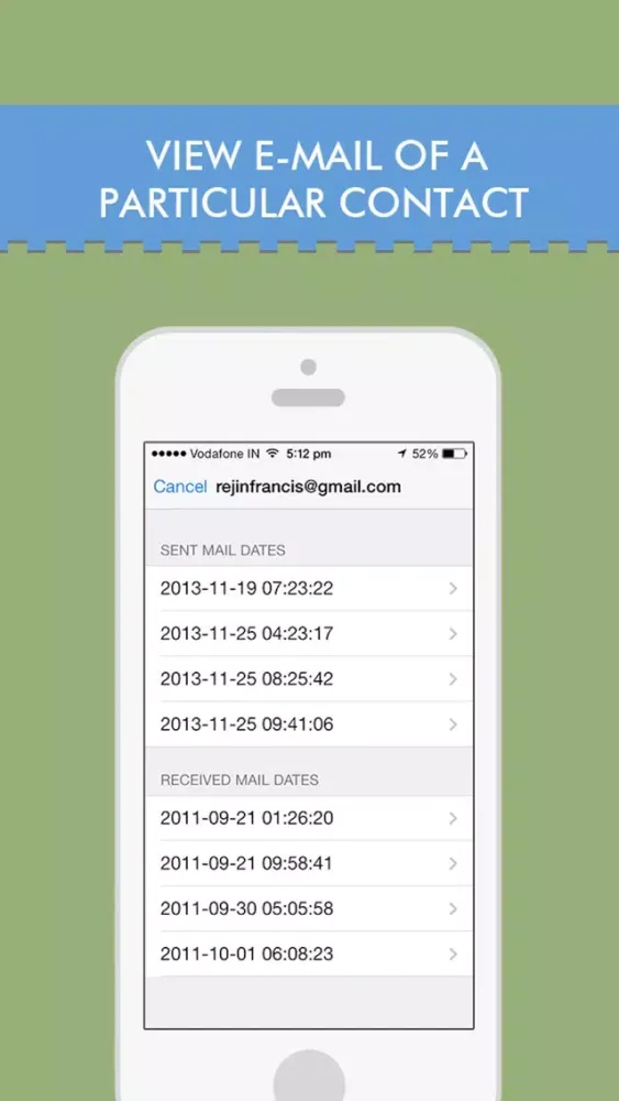 MailContacts : Extract emails from gmail & yahoo 스크린샷