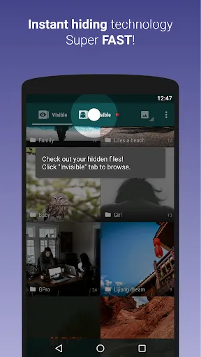 Tangkapan layar Hide Something: photos, videos