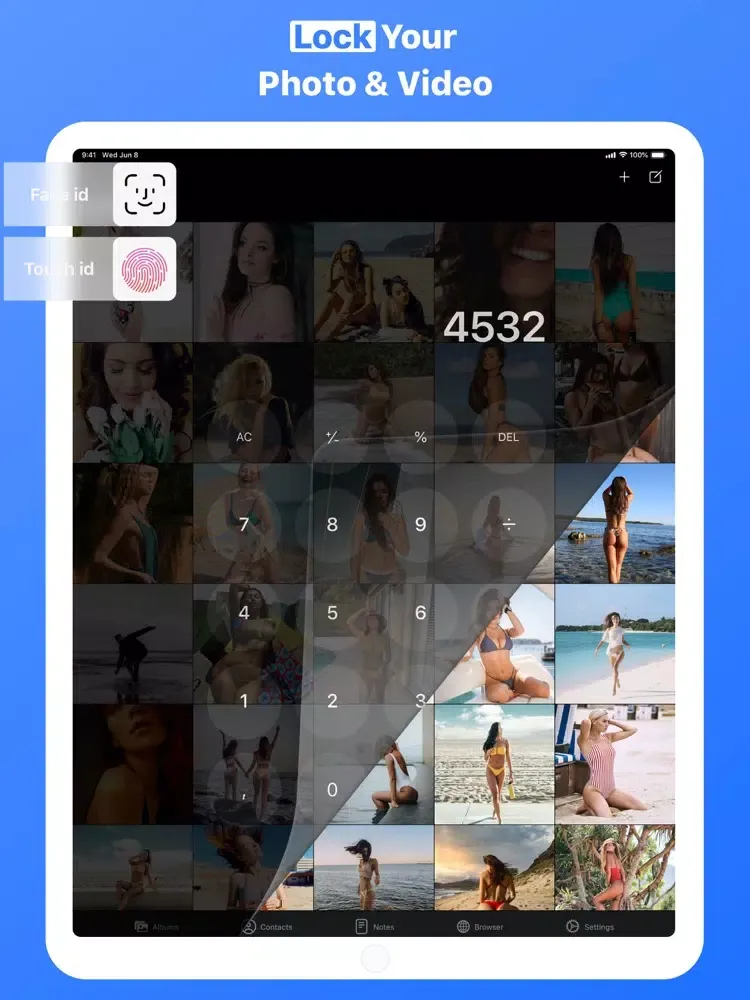 Secret Calculator: photo vault iPad  স্ক্রিনশট