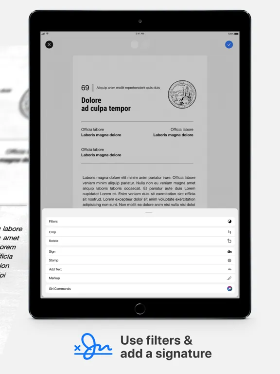 Zrzuty ekranu PDF Document Scanner OCR iPad 