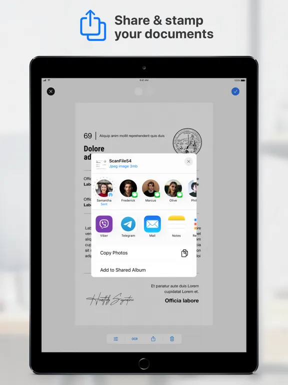 Zrzuty ekranu PDF Document Scanner OCR iPad 