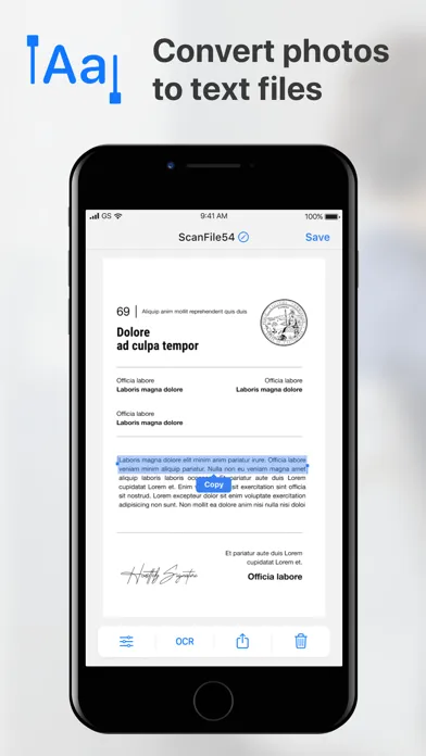 Zrzuty ekranu PDF Document Scanner OCR